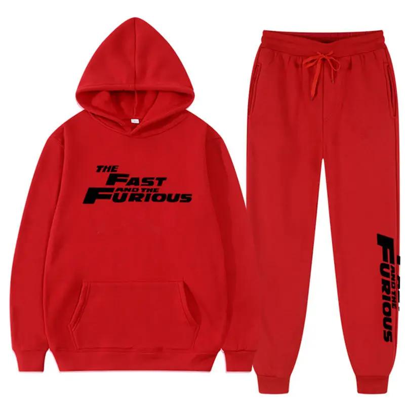 Nou în Set de hanorace Îmbrăcăminte Îmbrăcăminte sport Marca de modă Pulover imprimat cu litere Trening 2 piese Outfits pentru femei