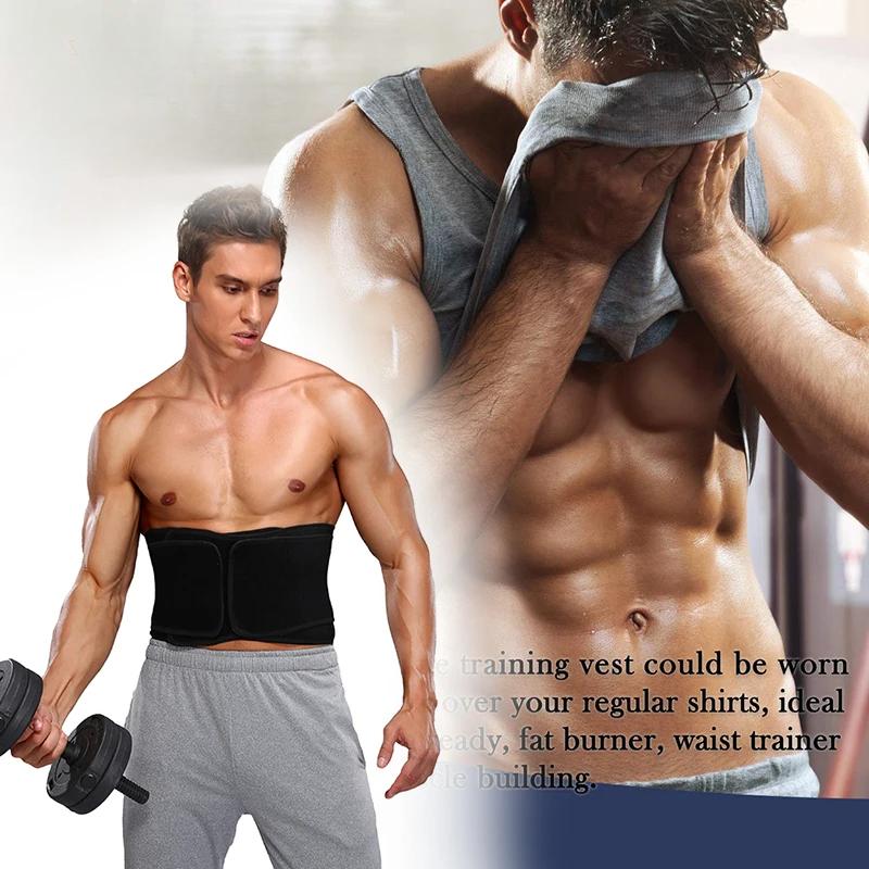 Heren Taille Trainer Gewichtsverlies Riem Afslankende Body Shaper Workout Vetverbrandende Korset Sauna Zweet Wrap Fitness Trimmer Riem