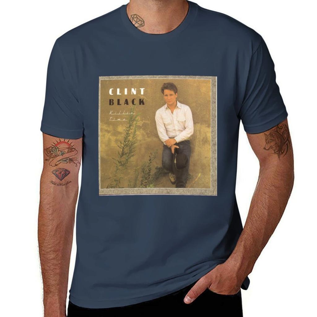 Clint Black Killin' Time T-Shirt Man T Shirt Summer T Shirts for Man Graphic Vintage Anime T Shirts Oversize T-Shirt