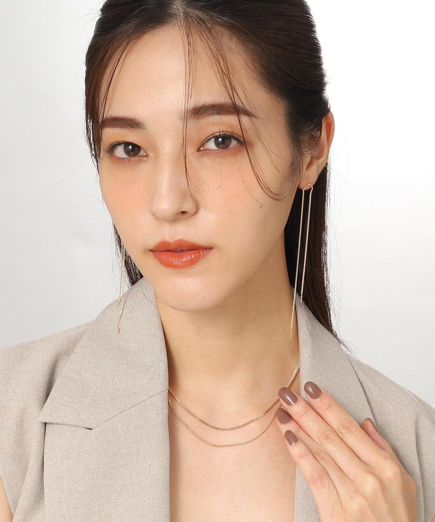 Earrings K10 Spike Triple Turn Stud Earrings 40576532 Yellow Gold 00 [Kokoshnick] Women's (100)