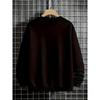 European Sizes Teen Boys New York Letter Print Casual Sporty Long-Sleeve Sweatshirt Warm Crew Neck Top Autumn Winter Comfortable Outdoor Wear