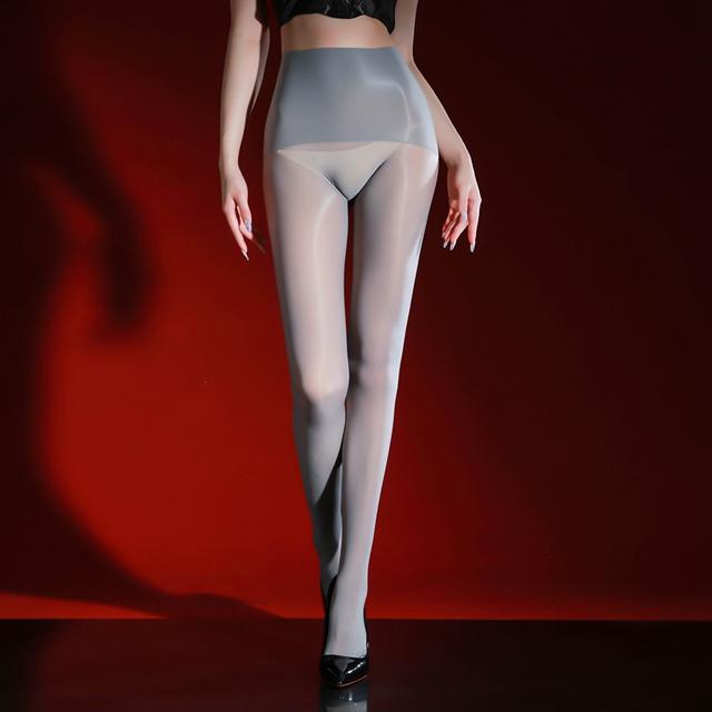 Plus Size Sexy Women 6D 912Pin Seamless Waist Pantyhose Oil Shiny Glossy Elastic Tights Yoga Shaping Maid Stocking Slim Leggings