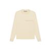 Fear of God Essentials FW22 Long Sleeve Logo Embossed Tee Unisex Tops Eggshell FOG-FW22-258