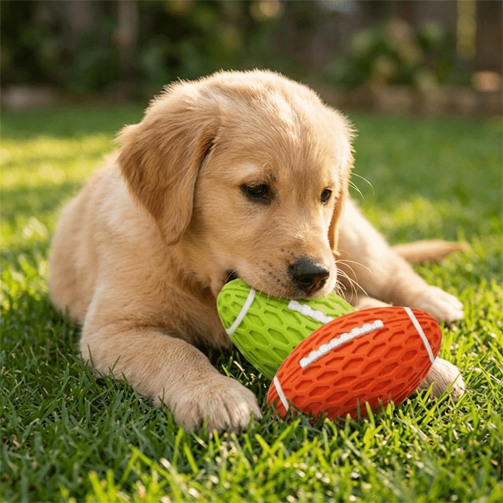 Rubber Dog Chew Toy Bite Tough Dog Molar Toy Pet Training Toy Indoor Outdoor Play