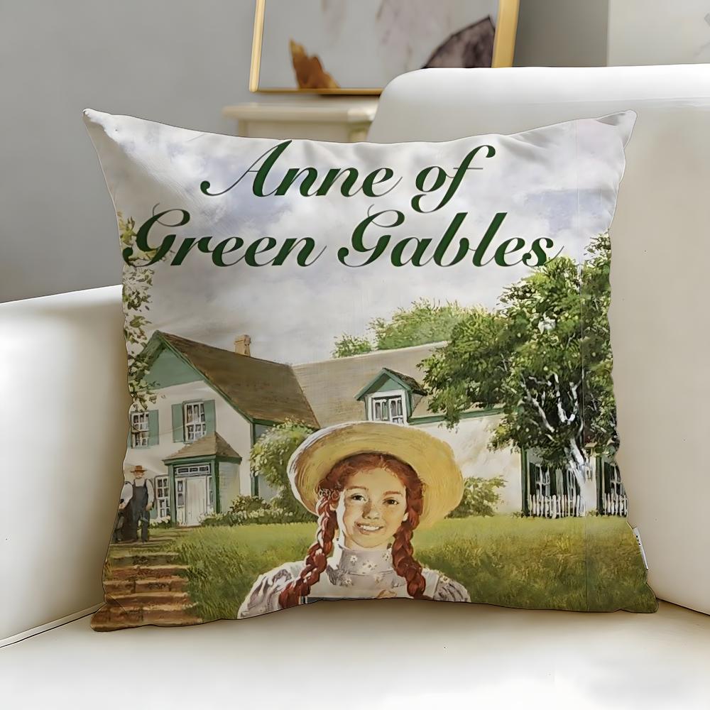 classic novel Anne of Green Gables Cushion Cover Soft  EasyWash Pillow Case  Versatile for Couch Bed Travel and Office