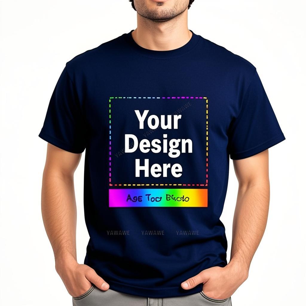 Tailor Made Men Tshirt Add Your Message Here Premium Cotton Comfortable Unisex Tee Shirt Fashion Summer Top unisex tshirts