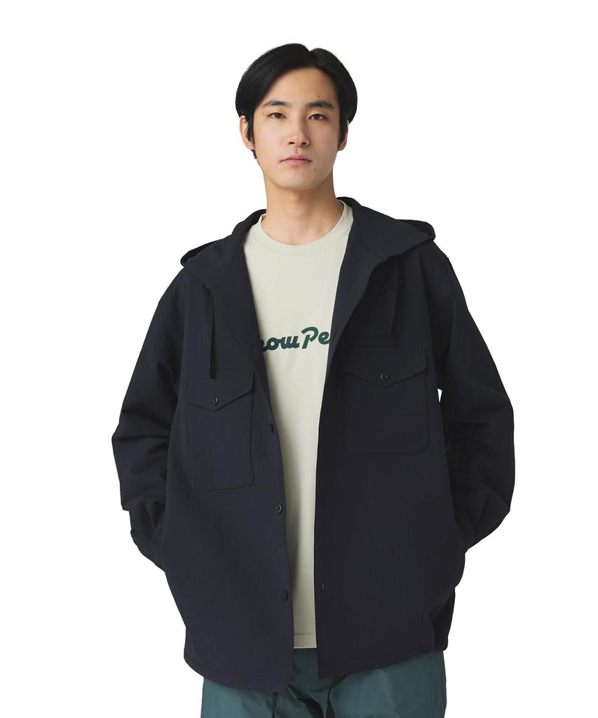 Snow Peak Easy Cloth Hooded Shirt Long DARK Size M SH-25AU006 - Tops, Shirt, Sleeve, Men's/Women's, NAVY,