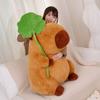 Nuovo Peluche Capibara Bambola Capibara Capibara Foglia di Loto Bambola per Bambini