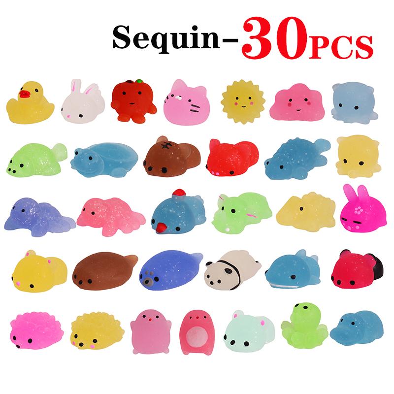 10/30/50 ks Kawaii Mochi Squishy hračky pomaly rastúce hračky na odbúranie stresu taška na darčeky k narodeninám párty darčeky pre deti balenie