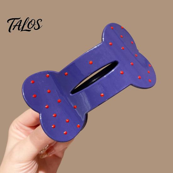 Haarklammer Haiklaue für Damen, Knochenform Haarclip mit Punktmuster, Elastische Schnalle Große Größe Duschhaarklammer für den täglichen Gebrauch