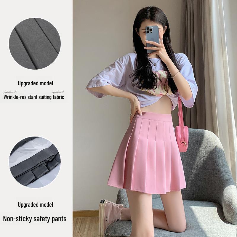 JK Faltenrock mit hoher Taille Schwarz: Sexy & Anti-Falten Sommer-Stil für Frauen