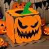 Caja de Calabaza de Halloween Caja de Linterna de Calabaza de Madera Adorno Centro de Mesa Caja de Linterna de Calabaza para Decoración de Fiesta de Halloween