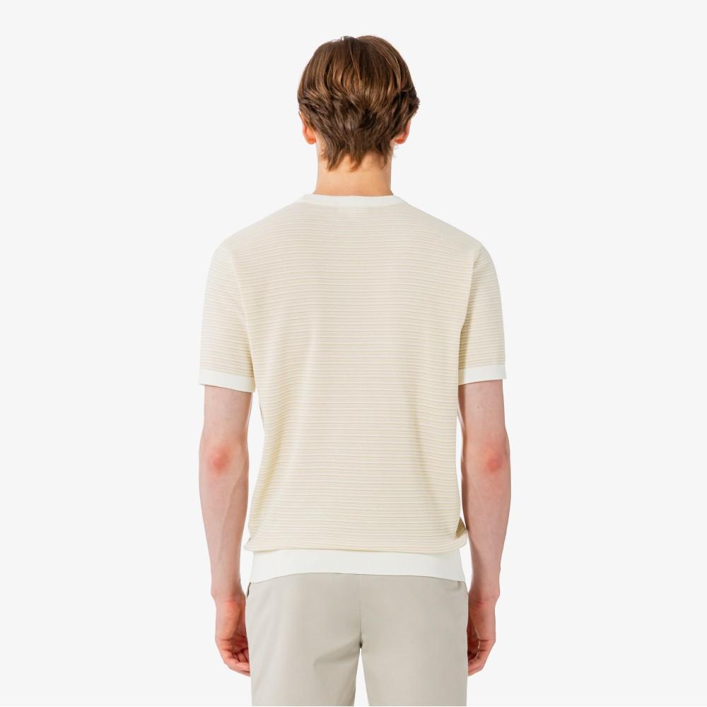 Lacoste Men's Multi-Stripe Short-Sleeve Crew Neck Pullover AH307E-56G02S