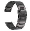 WOCCI Herrklockarmband i Metall, 22 mm, Rostfritt Stål 316L, Snabbfäste, Mörkgrått
