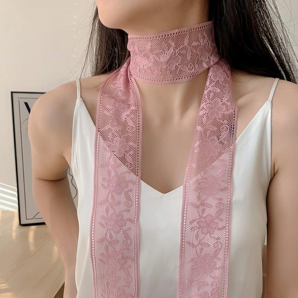 Thin Lace Wrap Scarves Soft Lace Neck Strap Retro Evening Party Scarves  Dress Decoration