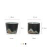 50ml/55ml Hand Drawn Mountain Shape Teacup Retro Ceramic Tea Cup Kung Fu Tea Set Coffee Cup Small Water Cup Porcelain Teaware