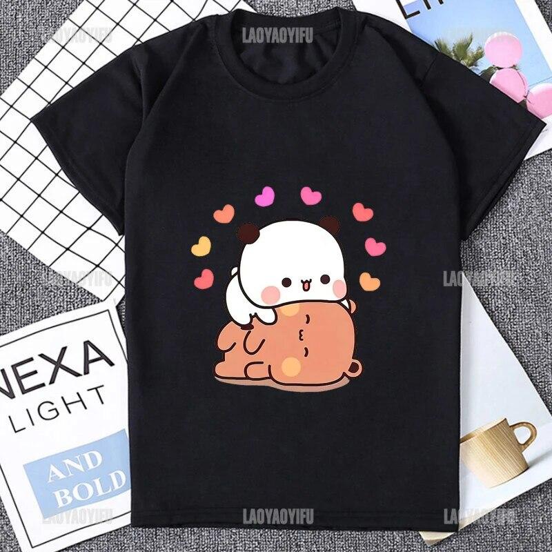 Kawaii Anime Bubu Dudu Tištěná grafika Módní Pár Oblečení Ležérní Hipster Unisex Tričko Streetwear Dámské Tričko ve stylu Harajuku