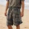 Men's Relaxed Fit Elastic Waistband Shorts with Drawstring and Zipper Pockets Lightweight Breathable Fabric for Daily Wear