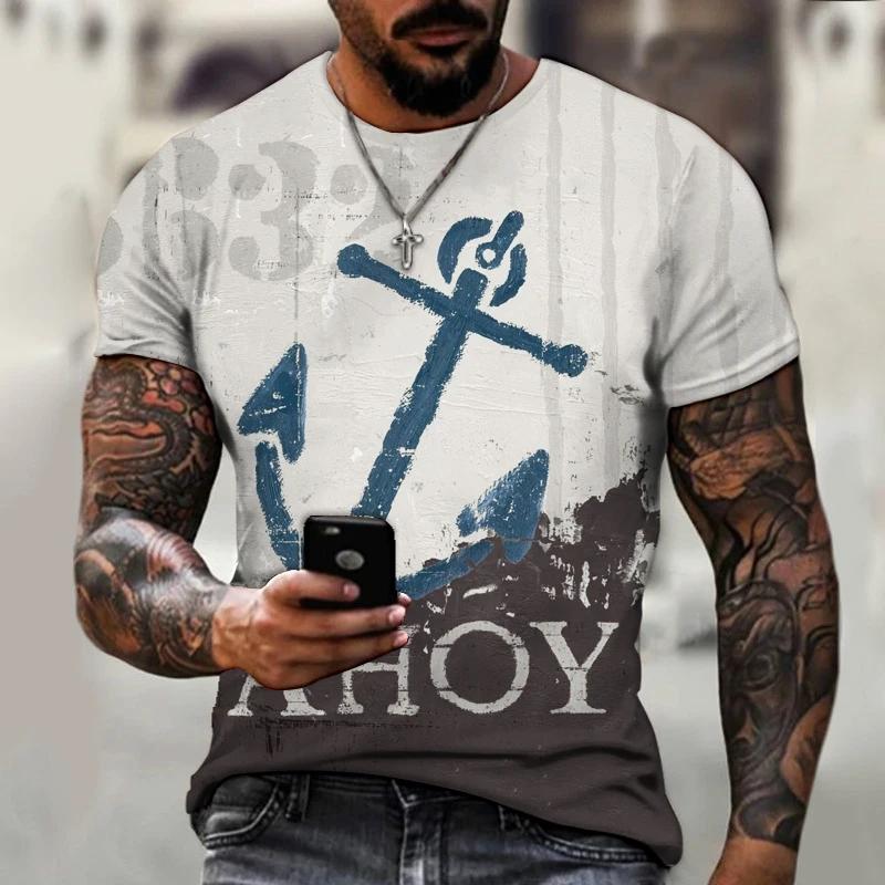 Nieuw Mode Wereldkaart Bedrukt Heren T-shirt Street Fashion Harajuku Ronde Hals Korte Mouw Comfortabel Groot Top