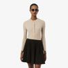 [lacoste] Women's Fine Merino Wool Rib-Knit Long Sleeve Cardigan AF4141-56GX6F