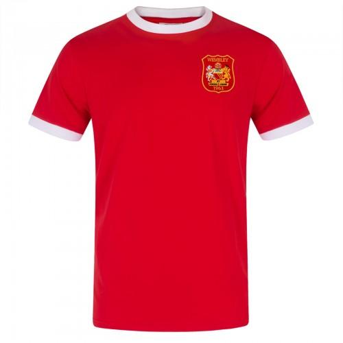 Fan Originals Mens United Wembley 1958 Crest Polyester T-Shirt