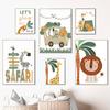 Jungle Animals Posters Prints Wall Art Lion Giraffe Monkey Sloth Zebra Canvas Painting Aesthetic Room Decor Decorative Paintings