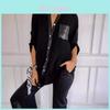 Womens Business Shirt With Pocket And Noniron Polyester For Office Wear