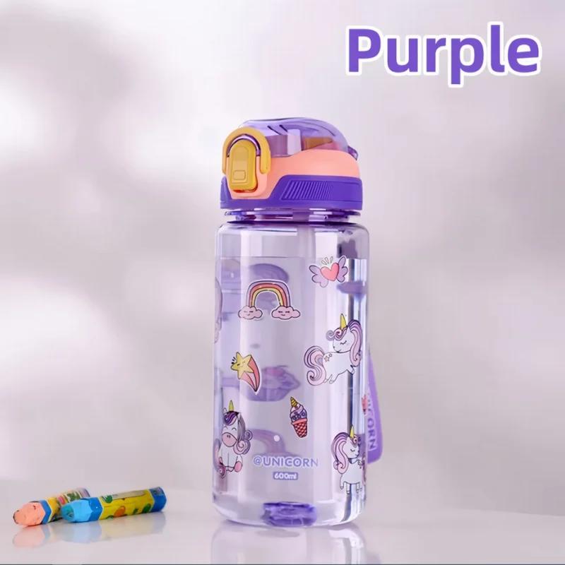 Garrafa de Água de Dinossauro Para Crianças Copo de Transição de Água Com Canudo de Silicone Garrafas de Água à Prova de Vazamento Copo de Água de Verão Para Crianças