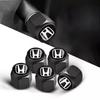 AAAMD1 5PCS Car Wheel Tire Valve Cap Tyre Stem Cover For Civic Accord Fit CRV Jazz Odyssey Prelude Insight Legend Stream HRV Pass