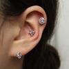 Women's Cubic 3-Piece Inner Conch Earrings Set