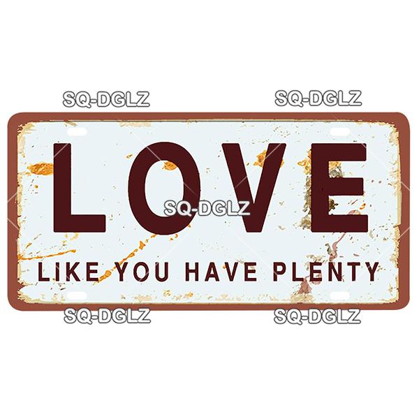 [SQ-DGLZ] Text Hoffnung Liebe Home Nummernschild Blechschild Shop Bar Wanddekoration Metallschild Wohnkultur Malerei Plaketten Kunst Poster