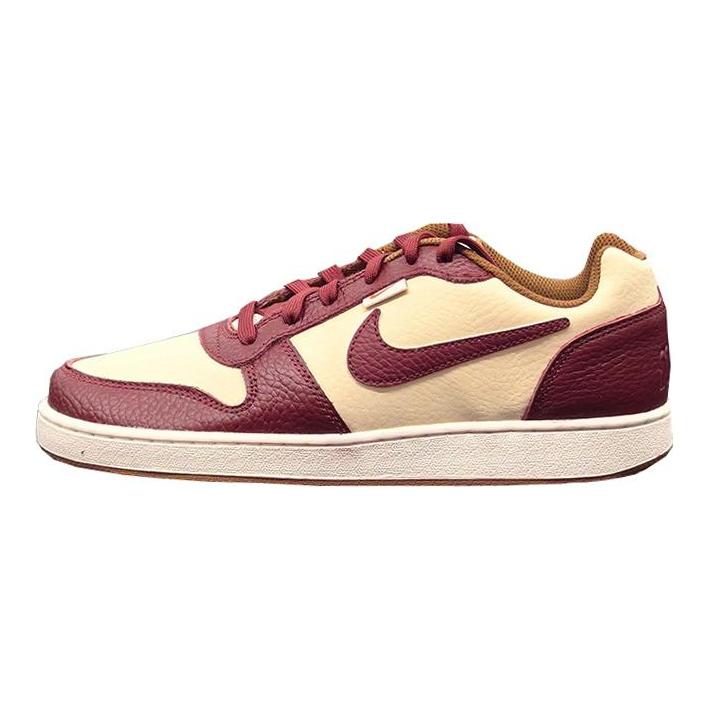 Nike EBERNON Anti Slip Wear Resistant Low Top Skateboard Shoes Men's Beige Red Sneakers IB4644-261
