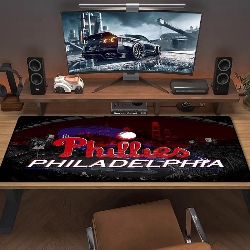 Philadelphia Phillies Color Mouse Pad Large Gaming Table Cushion Non-slip Laptop Tablet Big Mousepad XXL Mat Mini PC Playmat With Lock Edge