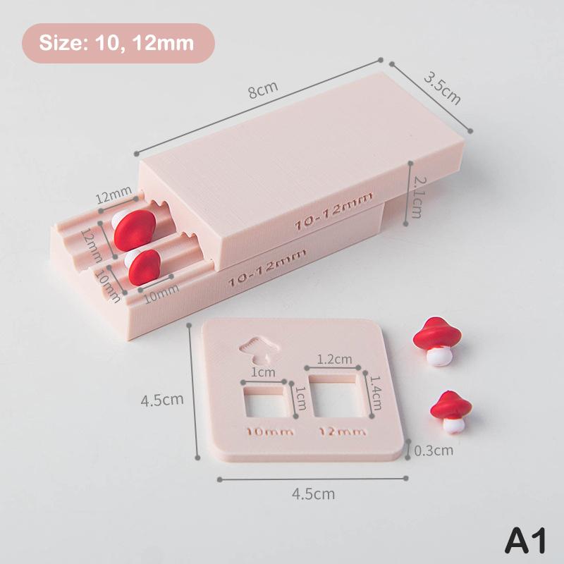 1 Pc Soft Pottery Polymer Clay Mold | 3D Mushroom/Lemon/Rhombus Bead Roller | Ideal for DIY Jewelry (Earrings/Necklaces)