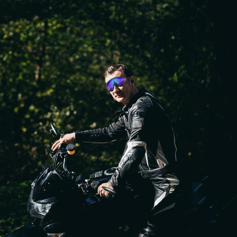 Professionelle winddichte UV400-Sicherheitsbrille für Skifahren, Radfahren, Motorradfahren, Outdoor-Sportarten mit verstellbarem Band
