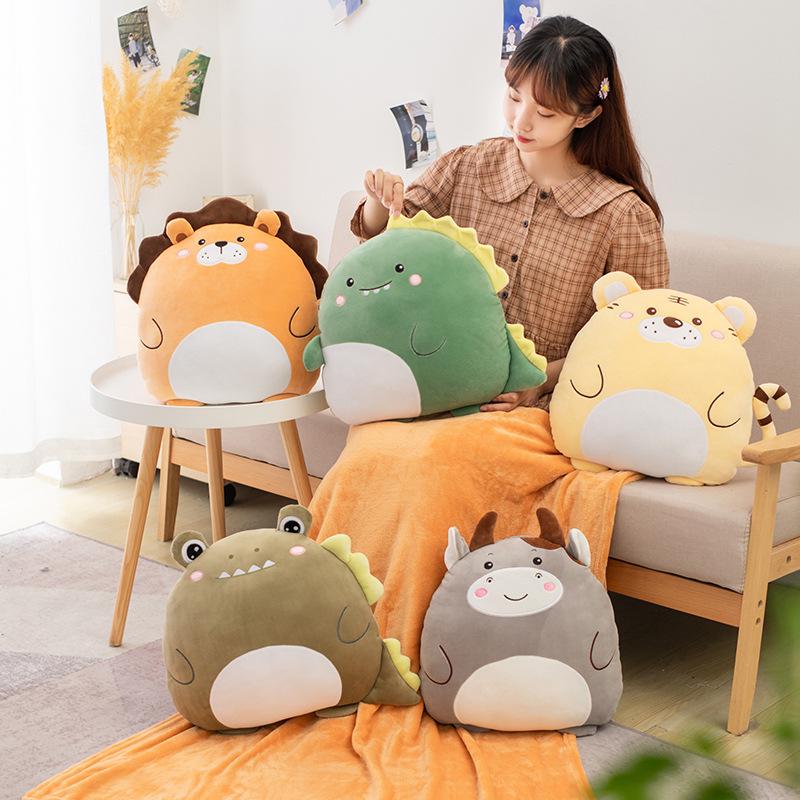 Foldable Two-in-One Air Conditioning Blanket & Pillow for Car, Office, or Sofa