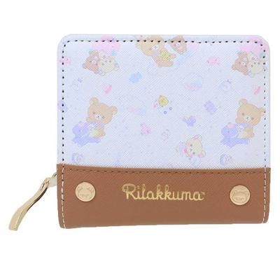 Peněženka Sanrio s leopardím potiskem a designem Rilakkuma Tříkožená