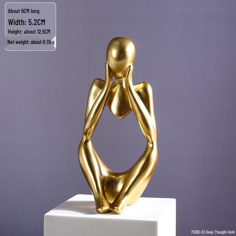 Abstract Resin Character Ornaments for Living Room and Desktop Decor