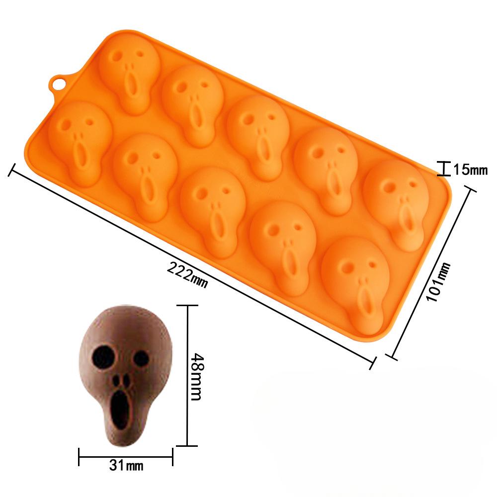 Halloween Pumpkin Chocolate Silicone Mold DIY Mini Ghost Biscuit Candy Baking Accessories Candle Mould Cake Decorating Tools