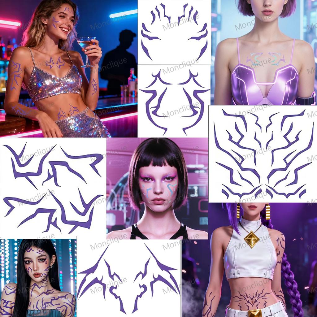 6/1 stk. Nye KPOP Dæmonjægere Midlertidige Tatoveringer - Rumi & Jinu Sæt til Cosplay & Jul | HUNTR/X & Saja Pige Drenge Designs