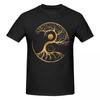 Unisex Yin Yang Tree Of Life T Shirt Vintage Plus Size Cotton Crewneck Custom Sleeve Anime Shirt