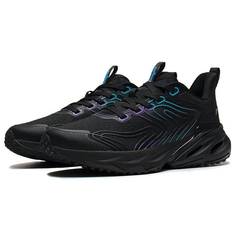 Li Ning Eazgo Comfortable Shock Absorbing Low Top Running Shoes Men Sneakers Black ARES023-2