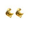 Glossy Spiral Sesign Stud Earrings For Women Stainless Steel Punk Creative Minimalist Stud Earringtrendy Jewelry Gifts Mujer