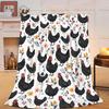 Whimsical Rooster Print Throw Blanket Cottagecore Farmhouse Decor Couch Throw For Home Decor Spring Fall Cozy Plush Quilt Gift