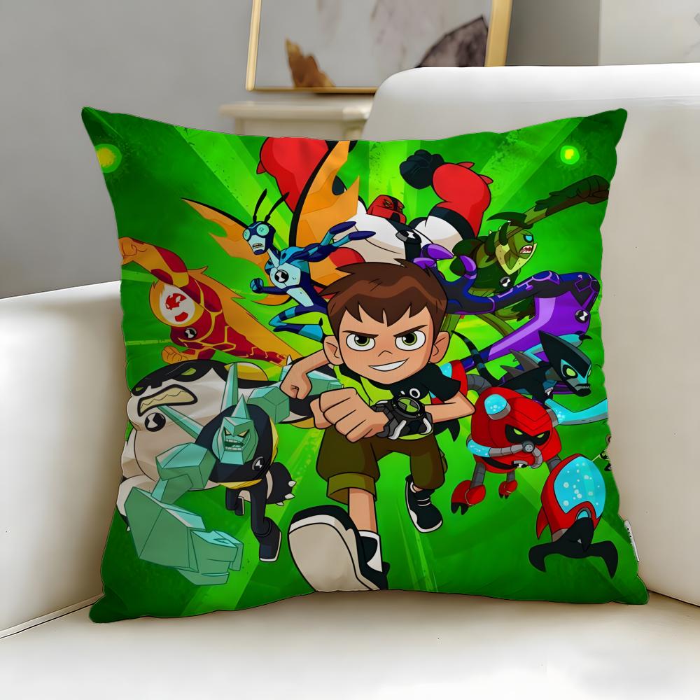 Klassische Cartoon Ben 10 Ultimate Alien Kissenbezug Weich Leicht zu Waschen Kissenhülle Vielseitig für Sofa Bett Reise und Büro