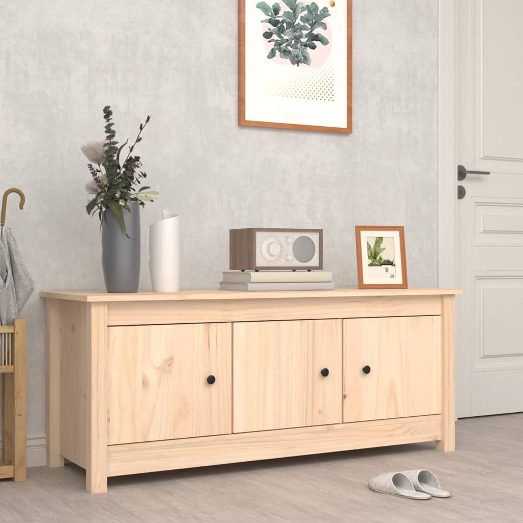 Shoe Cabinet 110 x 38 x 45.5 cm Solid Pine Wood