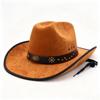 New Western Cowboy Hat Retro Ethnic Style Hat Mountaineering Horseback Riding Big Brim Cowboy Hat Accessories