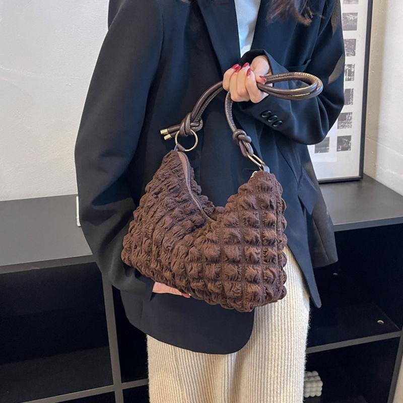 Frauen Minimalistischen Temperament Schulter Tasche Sanfte Plissee Unterarm Tasche Frauen Frühling Und Sommer Neue Umhängetasche Kleine Quadratische Tasche