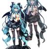 Anime Little Devil Hatsune Miku Handmade Little Raccoon Dark Angel Statue PVC Model Animation Peripheral Ornaments Toys Gifts