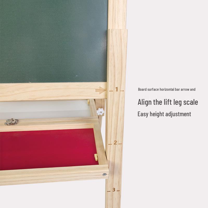 Chevalet en bois magnétique double face réglable pour enfants